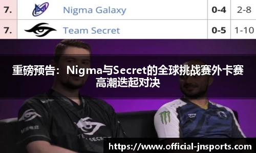 重磅预告：Nigma与Secret的全球挑战赛外卡赛高潮迭起对决